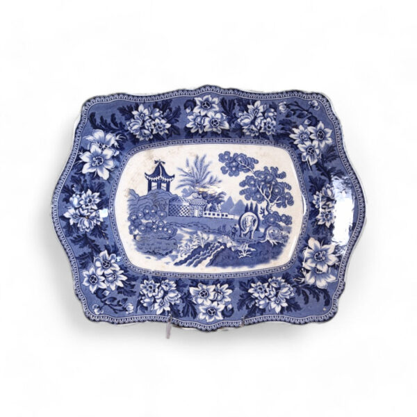 Blue & White Elephant Platter - Image 2