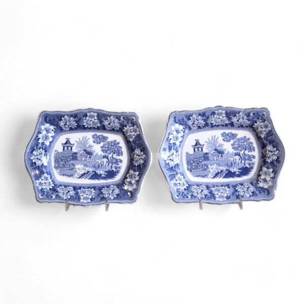 Blue & White Elephant Platters - Image 2