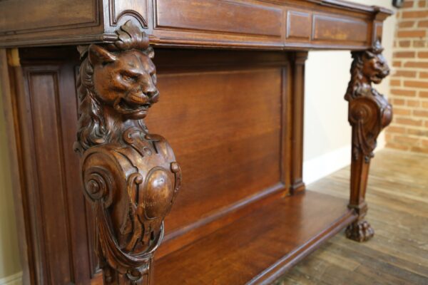 Carved Mahogany Hall Serving Table - Image 3