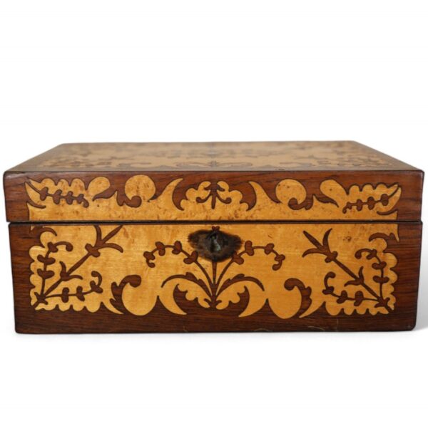 Rosewood and Satinwood Inlaid Box - Image 4