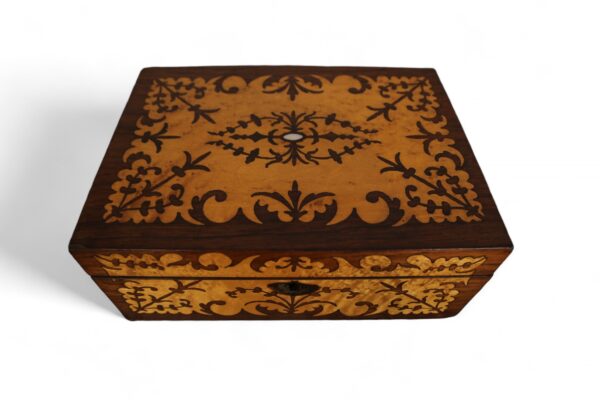Rosewood and Satinwood Inlaid Box - Image 3
