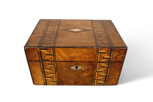 Inlaid Walnut Marquetry Box
