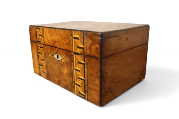 Inlaid Walnut Marquetry Box - Image 2