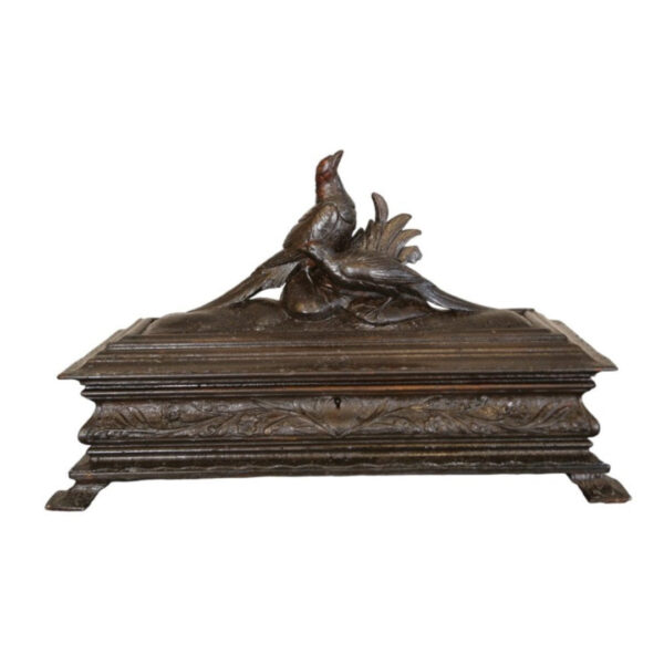 Black Forest Carved Glove Box - Image 4