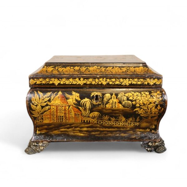 Regency Chinoiserie Box on Feet - Image 6