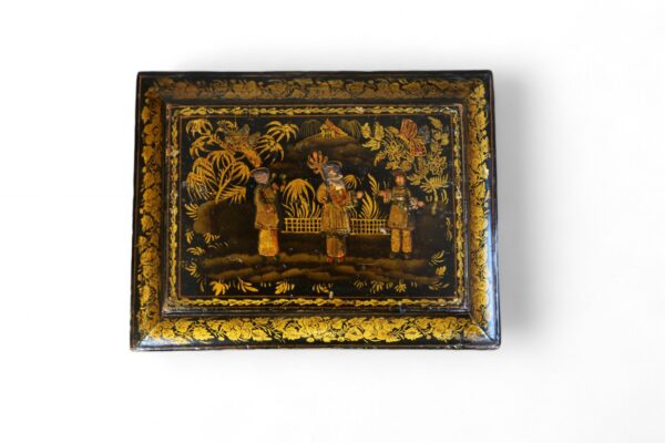 Regency Chinoiserie Box on Feet - Image 4
