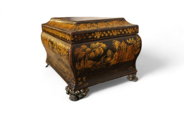 Regency Chinoiserie Box on Feet - Image 5