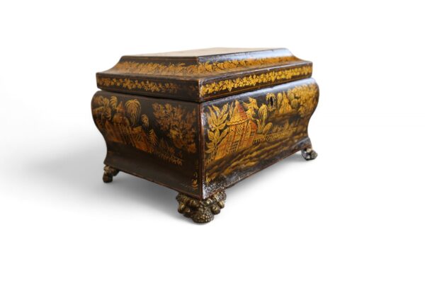 Regency Chinoiserie Box on Feet - Image 3