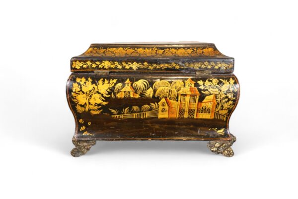 Regency Chinoiserie Box on Feet - Image 2