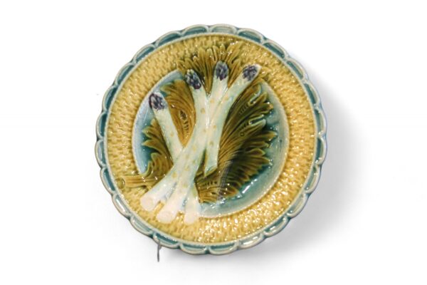 Set of Three Majolica Asparagus Plates - Image 2