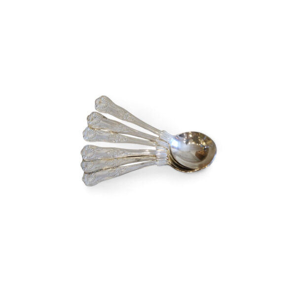 Set of Six Silverplate Soup Spoons - Image 2