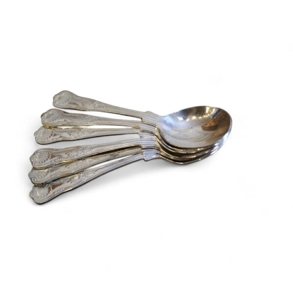 Set of Six Silverplate Soup Spoons - Image 4