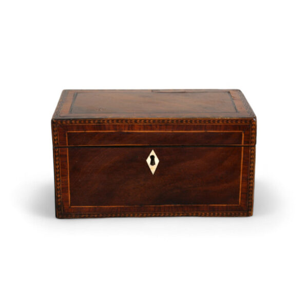 Banded Inlaid Mahogany Box - Image 4