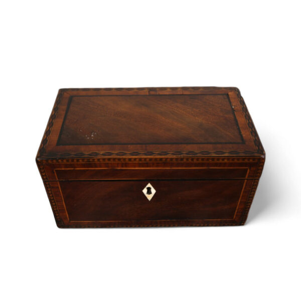 Banded Inlaid Mahogany Box - Image 2