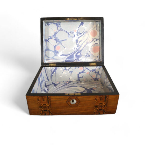 Walnut Marquetry Inlaid Box - Image 5