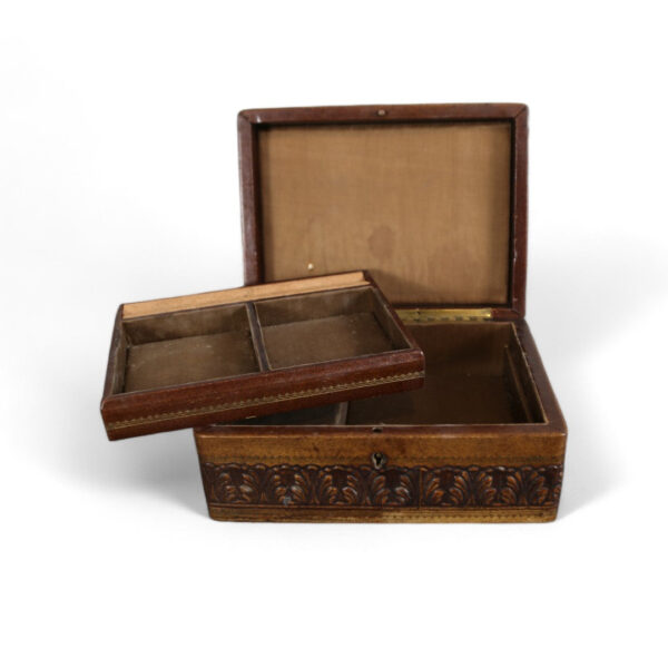 Embossed Leather Jewelry Box - Image 2