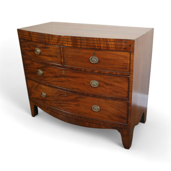 Two over Two Mahogany Batchelor's Chest - Image 4