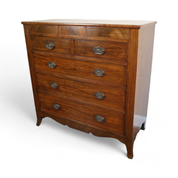 Two Over Three Mahogany Chest