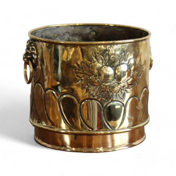 Brass Planter witih Lion Heads - Image 3