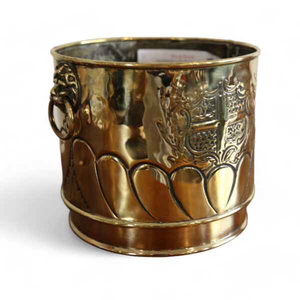 Brass Planter witih Lion Heads - Image 2