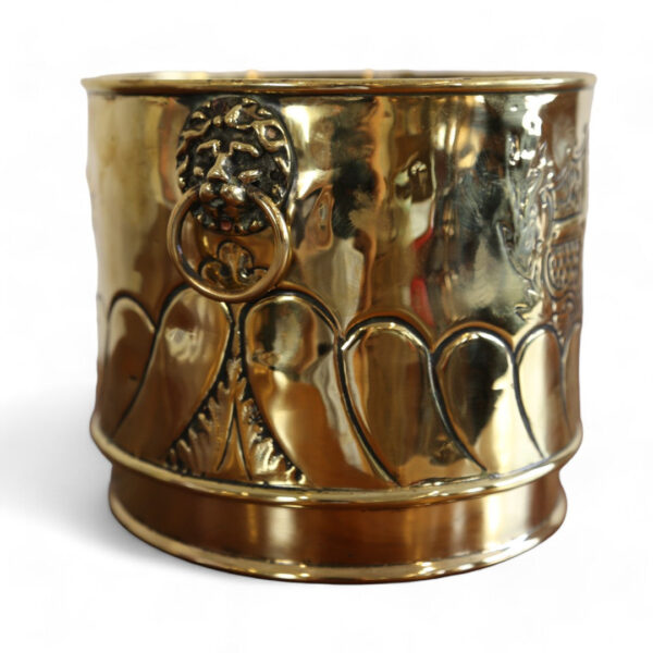 Brass Planter witih Lion Heads - Image 4