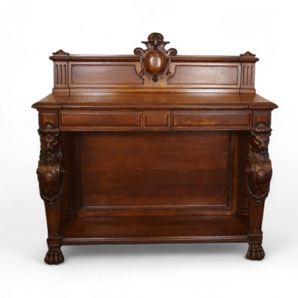 Carved Mahogany Hall Serving Table - Image 2