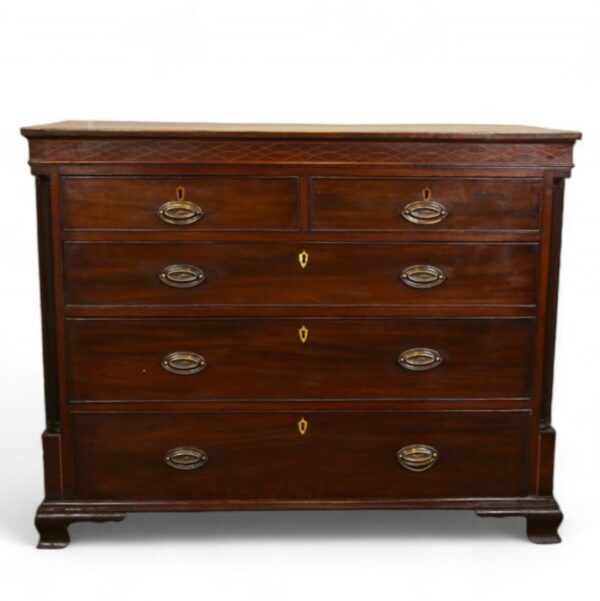 Inlaid Mahogany Chest - Image 4