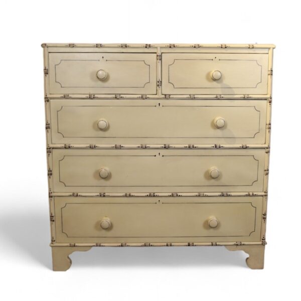 Painted Faux Bamboo Chest - Image 7