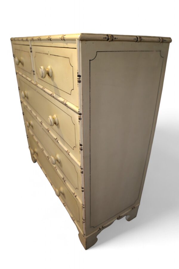 Painted Faux Bamboo Chest - Image 6