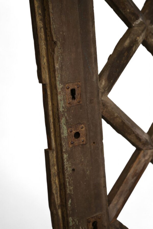 Pair of Fretwork French Painted Doors - Image 7