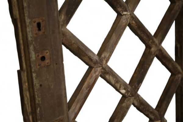 Pair of Fretwork French Painted Doors - Image 2